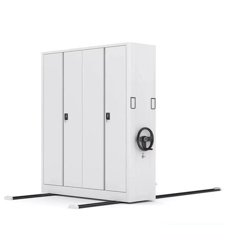 Mobile Iron Silver Lockable Archival Storage Cabinet System Image - 2