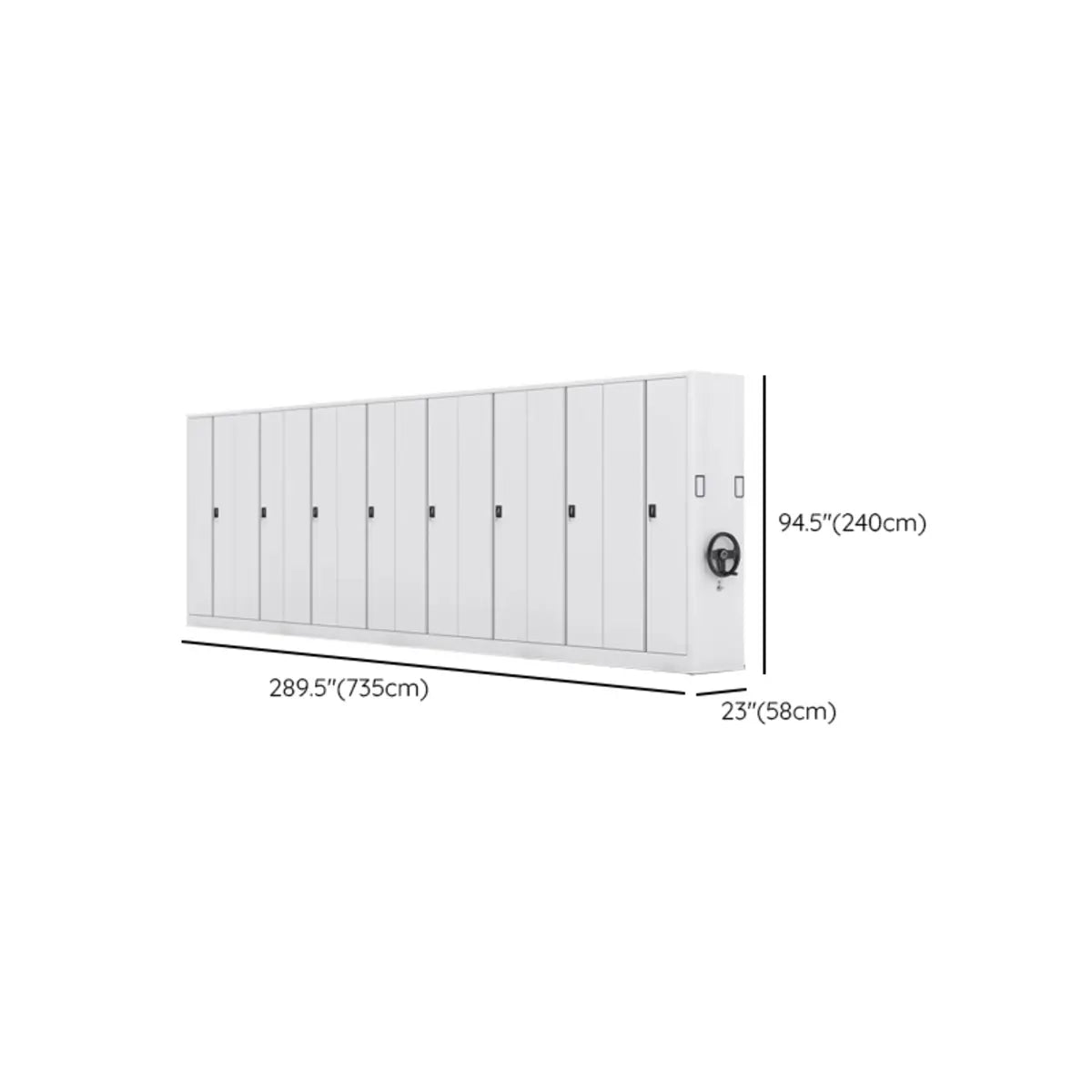 Mobile Iron Silver Lockable Archival Storage Cabinet System Image - 21