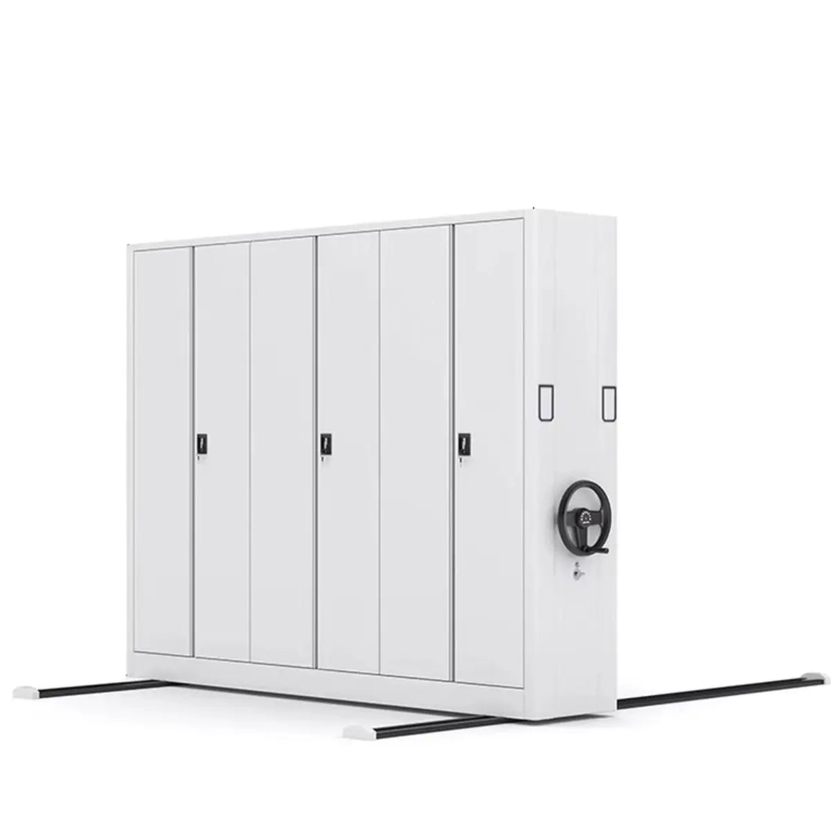 Mobile Iron Silver Lockable Archival Storage Cabinet System Image - 3