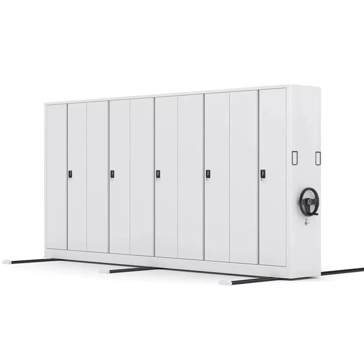 Mobile Iron Silver Lockable Archival Storage Cabinet System Image - 5