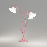 Modern 2-Light Pink Petal LED Metal Floor Lamp Image - 11