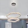 Modern 2 Tiers Cloud Wave Crystal LED Pendant Chandelier Image - 1