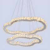 Modern 2 Tiers Cloud Wave Crystal LED Pendant Chandelier Image - 3