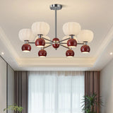 Modern 2 Tiers Drum Round Acrylic Chandelier Dining Room Image - 18