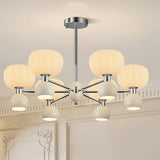 Modern 2 Tiers Drum Round Acrylic Chandelier Dining Room Image - 3