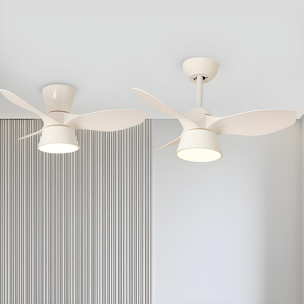 Modern 3-Blade Minimalist Ceiling Fan With LED Light Image - 1