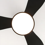 Modern 3-Blade Minimalist Ceiling Fan With LED Light Image - 12