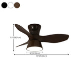 Modern 3-Blade Minimalist Ceiling Fan With LED Light Image - 16