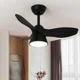 Modern 3-Blade Minimalist Ceiling Fan With LED Light Image - 2