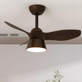 Modern 3-Blade Minimalist Ceiling Fan With LED Light Image - 4