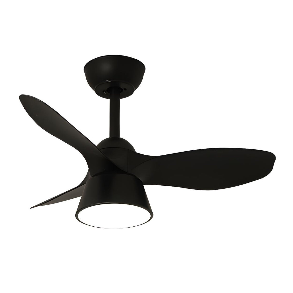 Modern 3-Blade Minimalist Ceiling Fan With LED Light Image - 5