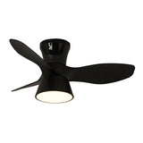 Modern 3-Blade Minimalist Ceiling Fan With LED Light Image - 8