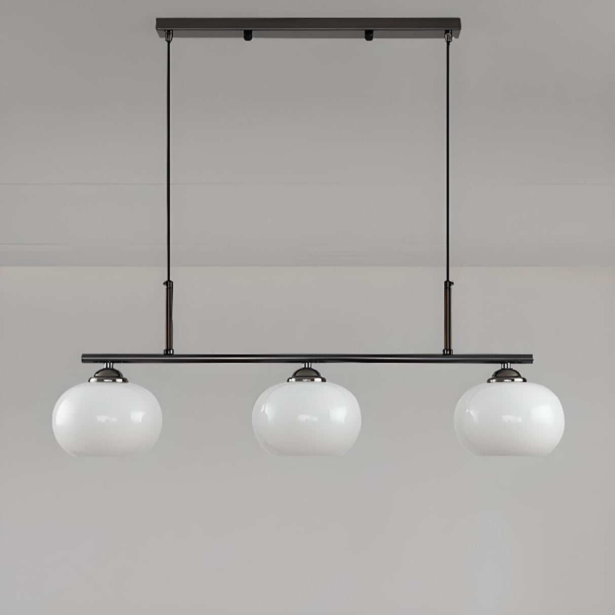 Modern 3-Globe Dining Room Island Pendant Light Image - 8