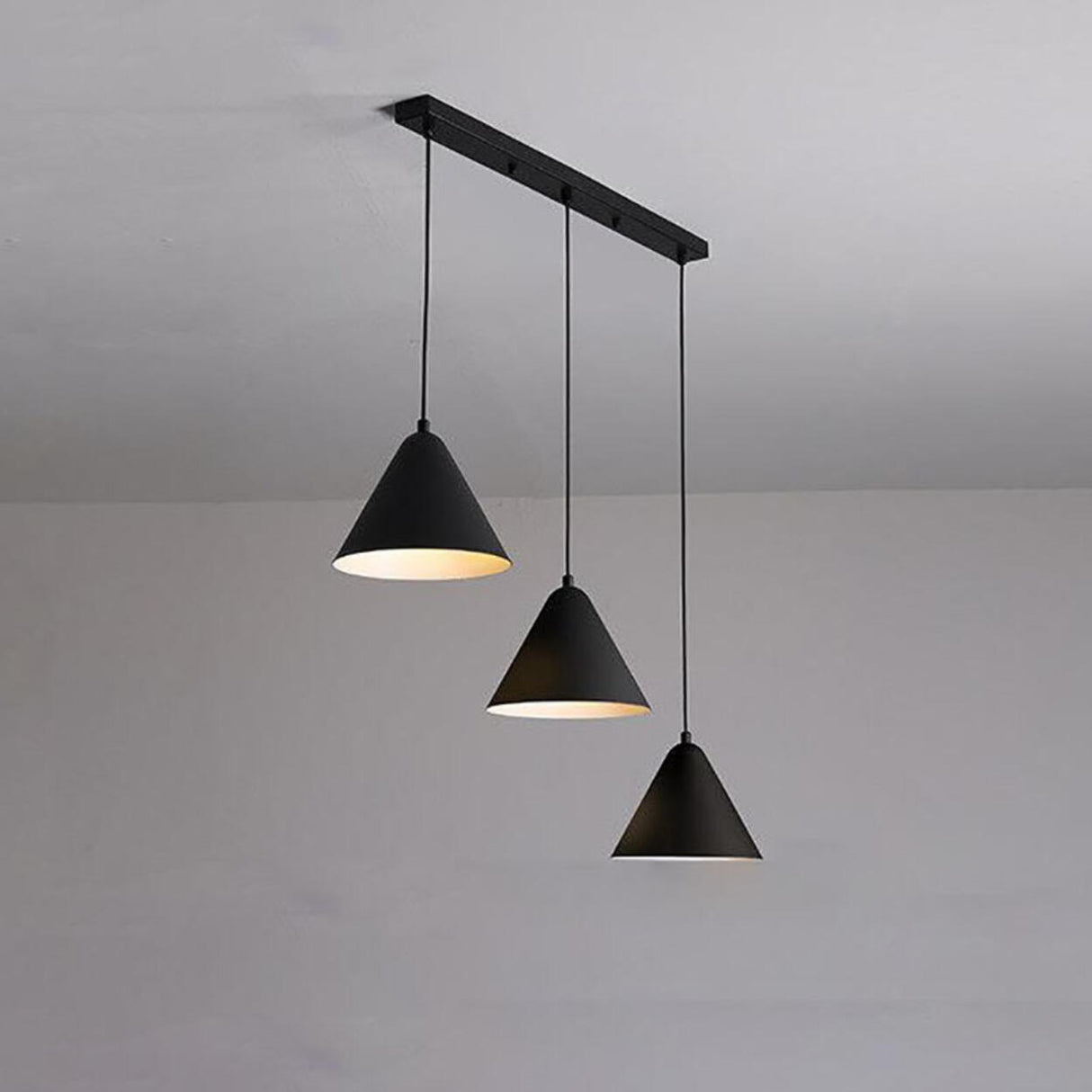 Modern 3-Light Adjustable Cone Island Hanging Light Image - 6