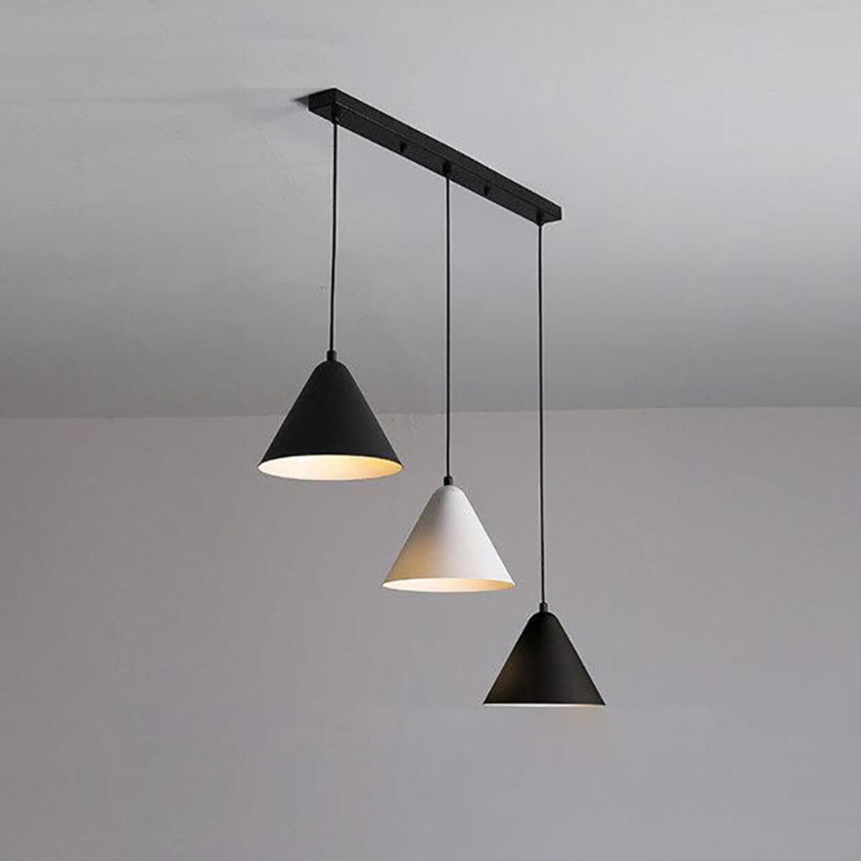 Modern 3-Light Adjustable Cone Island Hanging Light Image - 8