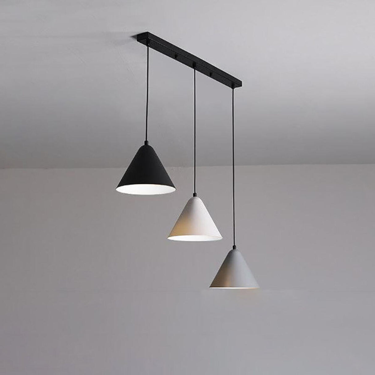 Modern 3-Light Adjustable Cone Island Hanging Light Image - 9