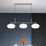 Modern 3-Light Adjustable Drum Island Pendant Light Image - 1