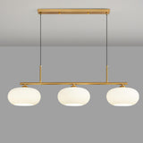 Modern 3-Light Adjustable Drum Island Pendant Light Image - 10