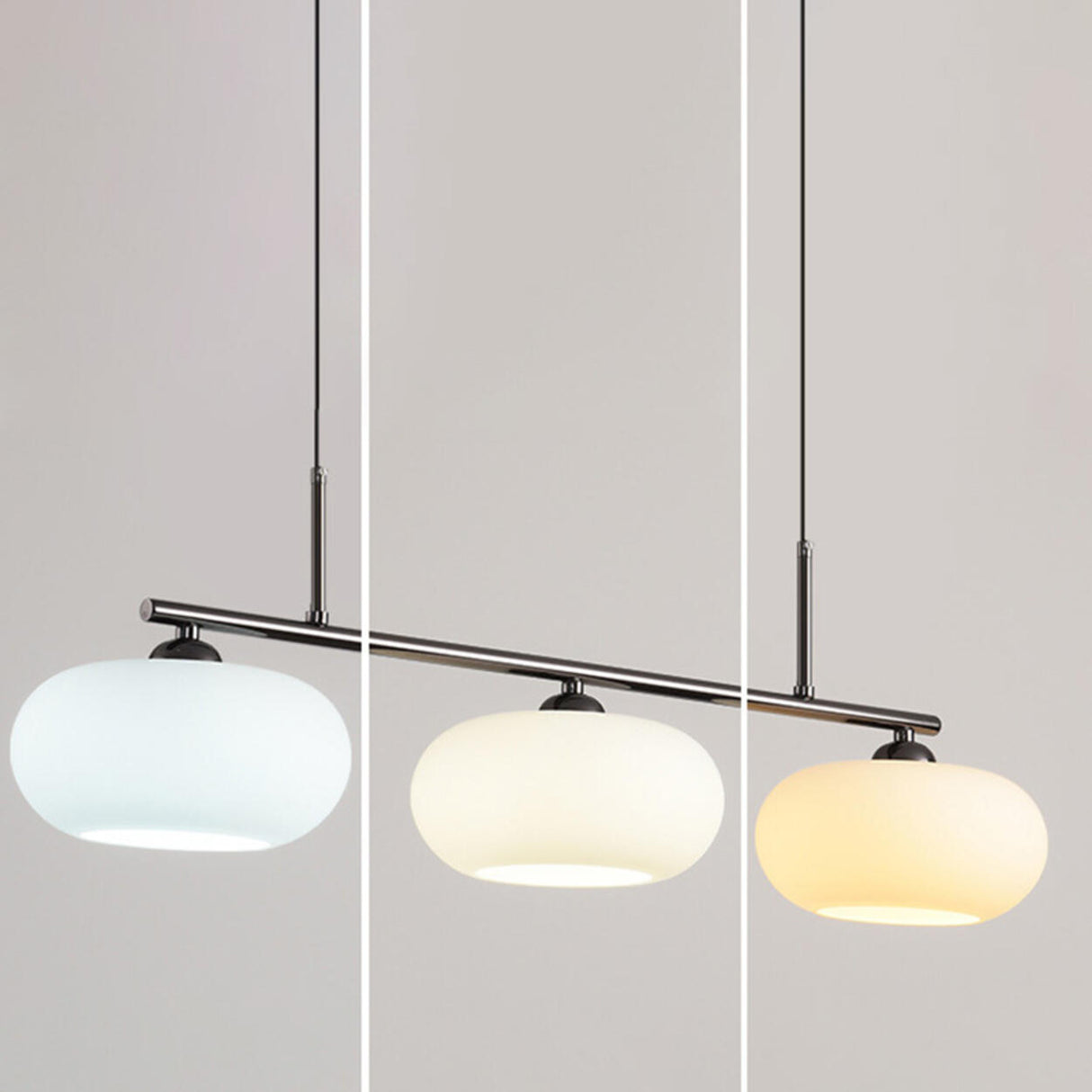 Modern 3-Light Adjustable Drum Island Pendant Light Image - 11