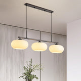 Modern 3-Light Adjustable Drum Island Pendant Light Image - 4