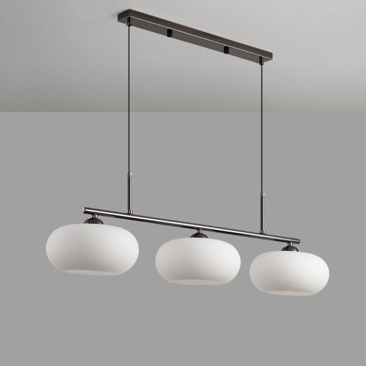 Modern 3-Light Adjustable Drum Island Pendant Light Image - 6