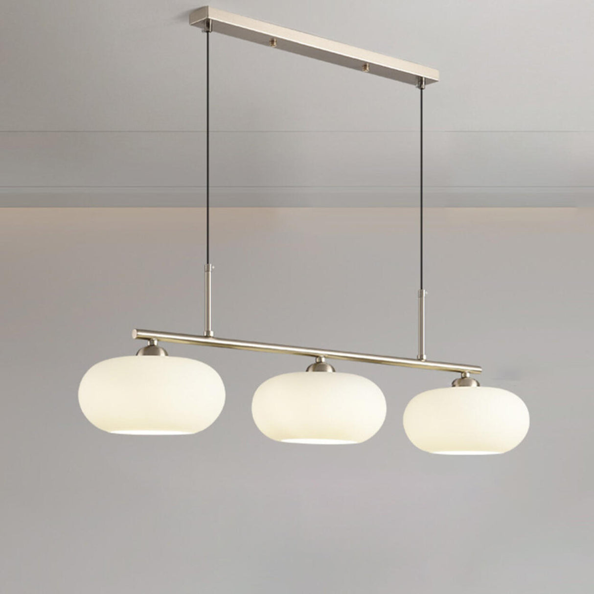 Modern 3-Light Adjustable Drum Island Pendant Light Image - 8