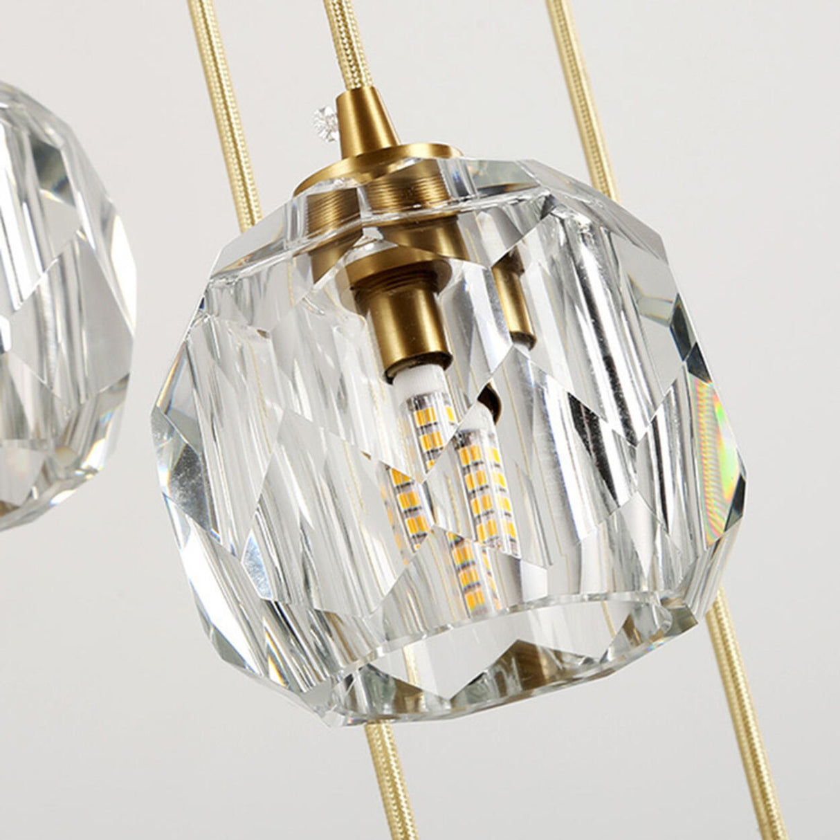 Modern 3-Light Crystal Globe Island Pendant Light Image - 11