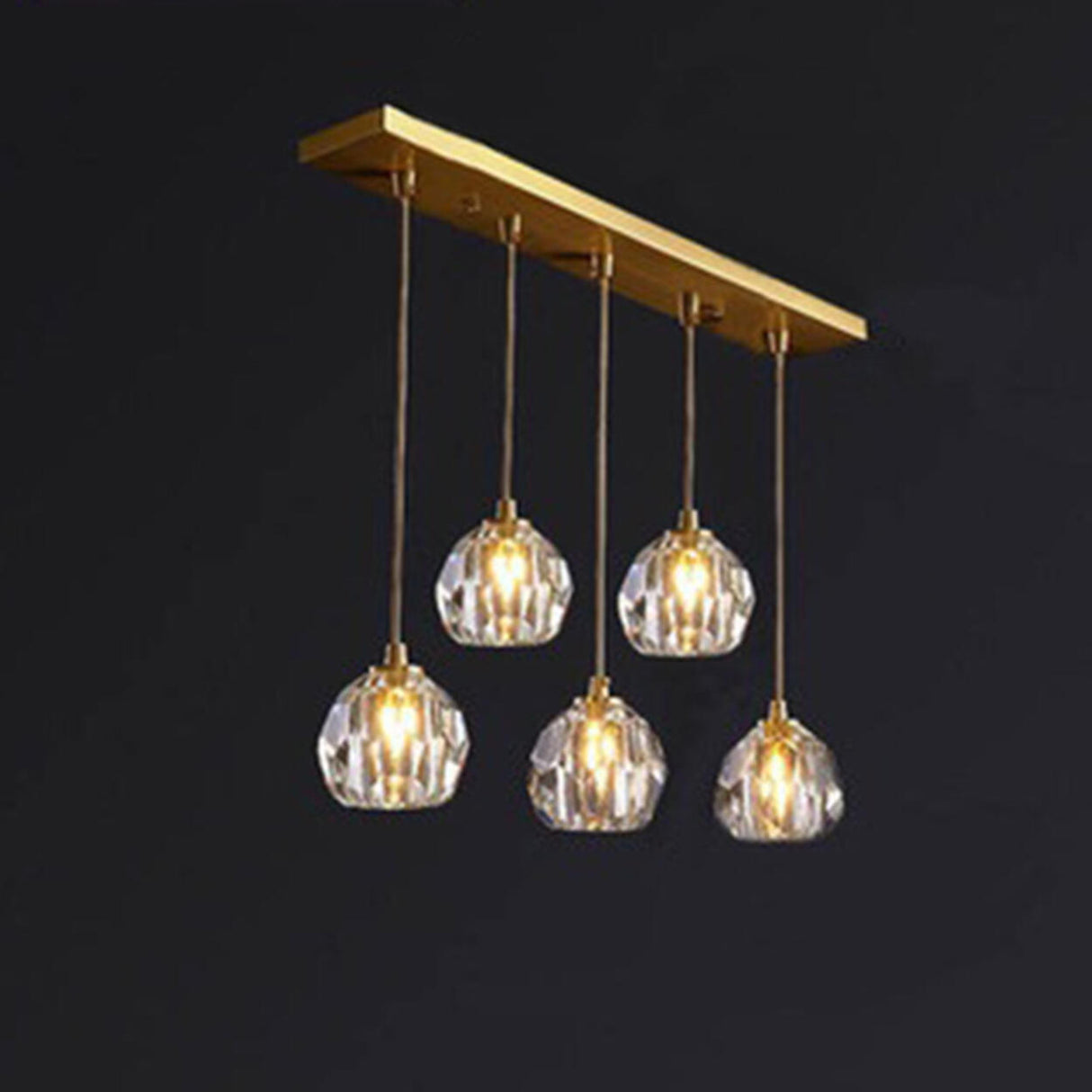 Modern 3-Light Crystal Globe Island Pendant Light Image - 7