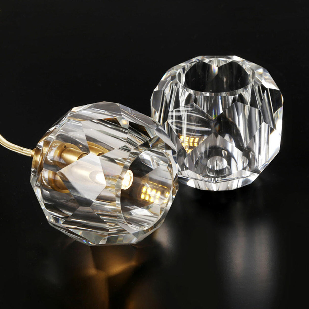 Modern 3-Light Crystal Globe Island Pendant Light Image - 9