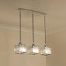 Modern 3-Light Crystal Gold Cube Island Ceiling Light Image - 9