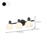 Modern 3-Light Glass Globe Black Vanity Light Fixture Image - 12