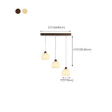 Modern 3-Light Glass Globe Island Pendant Lights #size