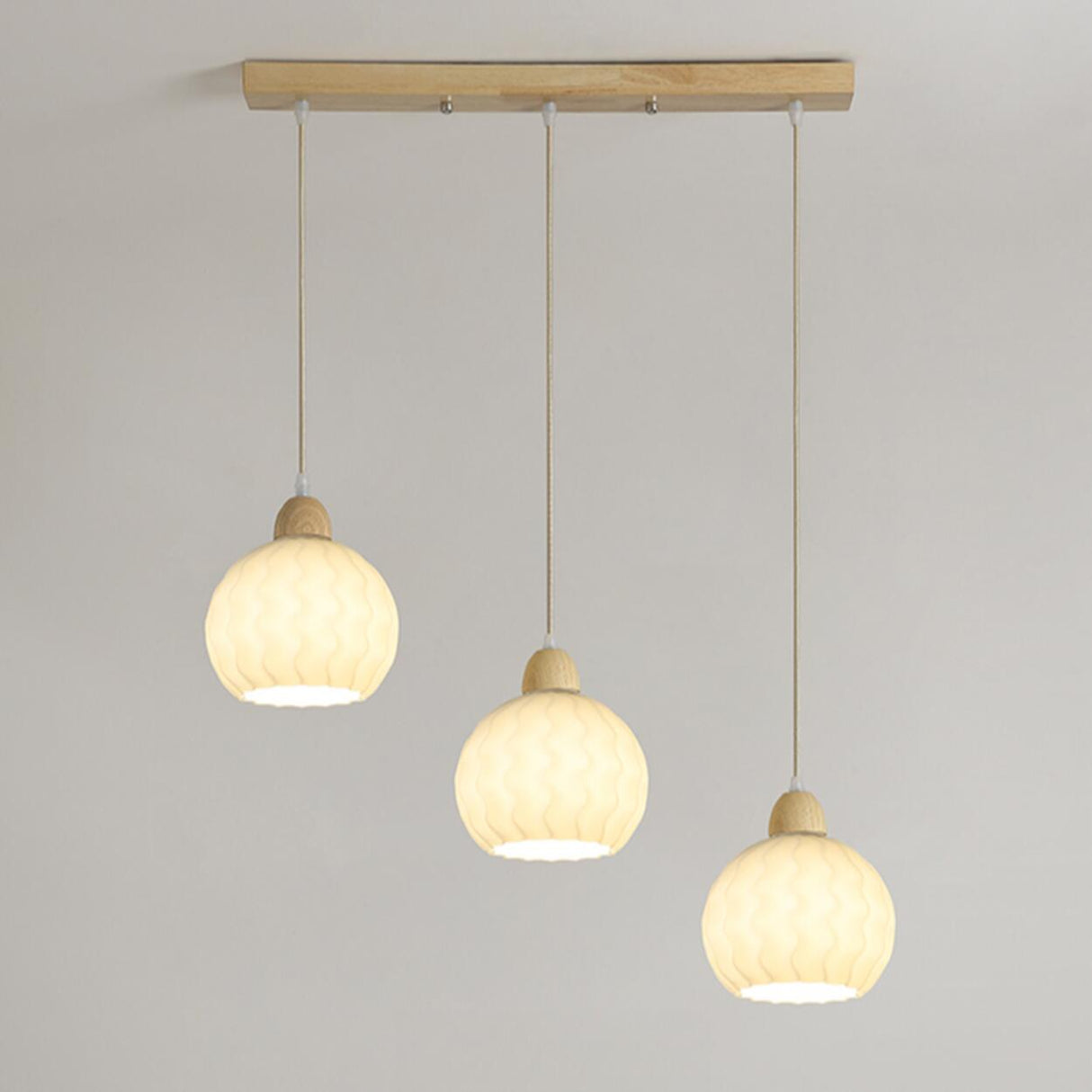 Modern 3-Light Glass Globe Island Pendant Lights Image - 7