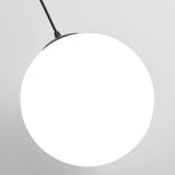 Modern 3 Light Globe White Glass Dining Room Pendant Light Image - 10