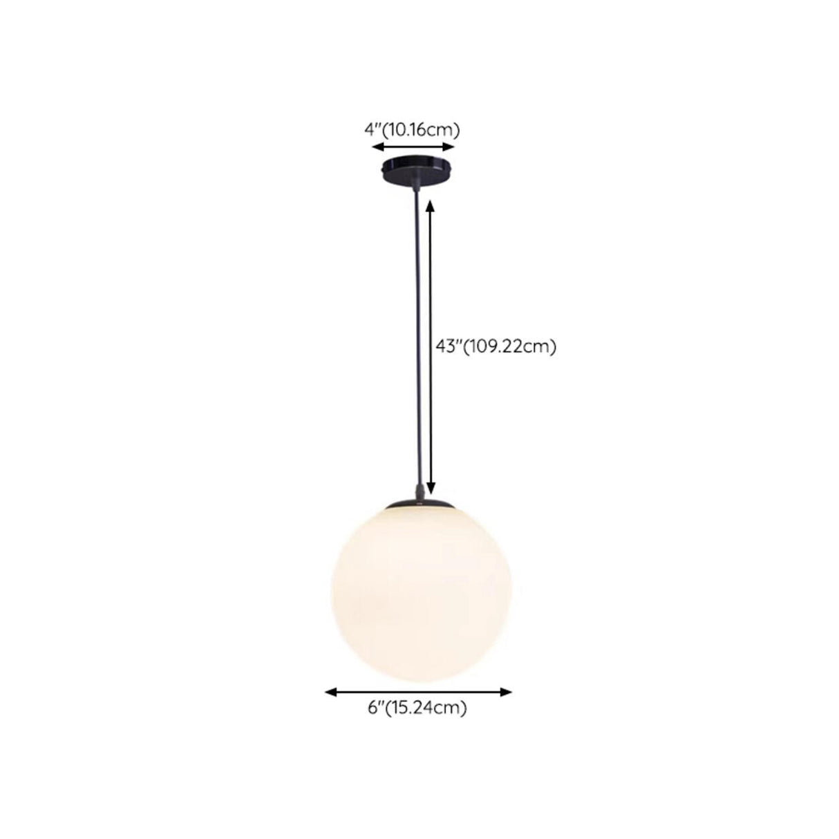 Modern 3 Light Globe White Glass Dining Room Pendant Light 