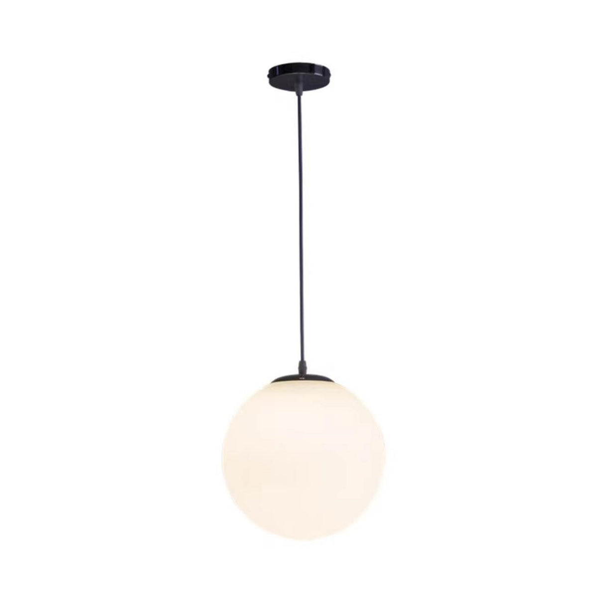 Modern 3 Light Globe White Glass Dining Room Pendant Light Image - 6