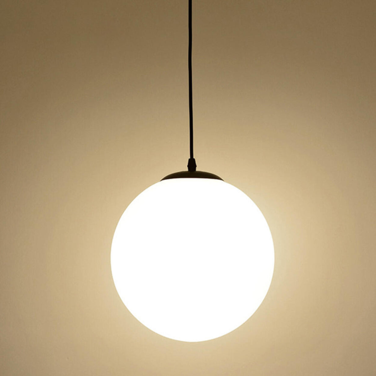 Modern 3 Light Globe White Glass Dining Room Pendant Light Image - 8