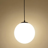 Modern 3 Light Globe White Glass Dining Room Pendant Light Image - 8