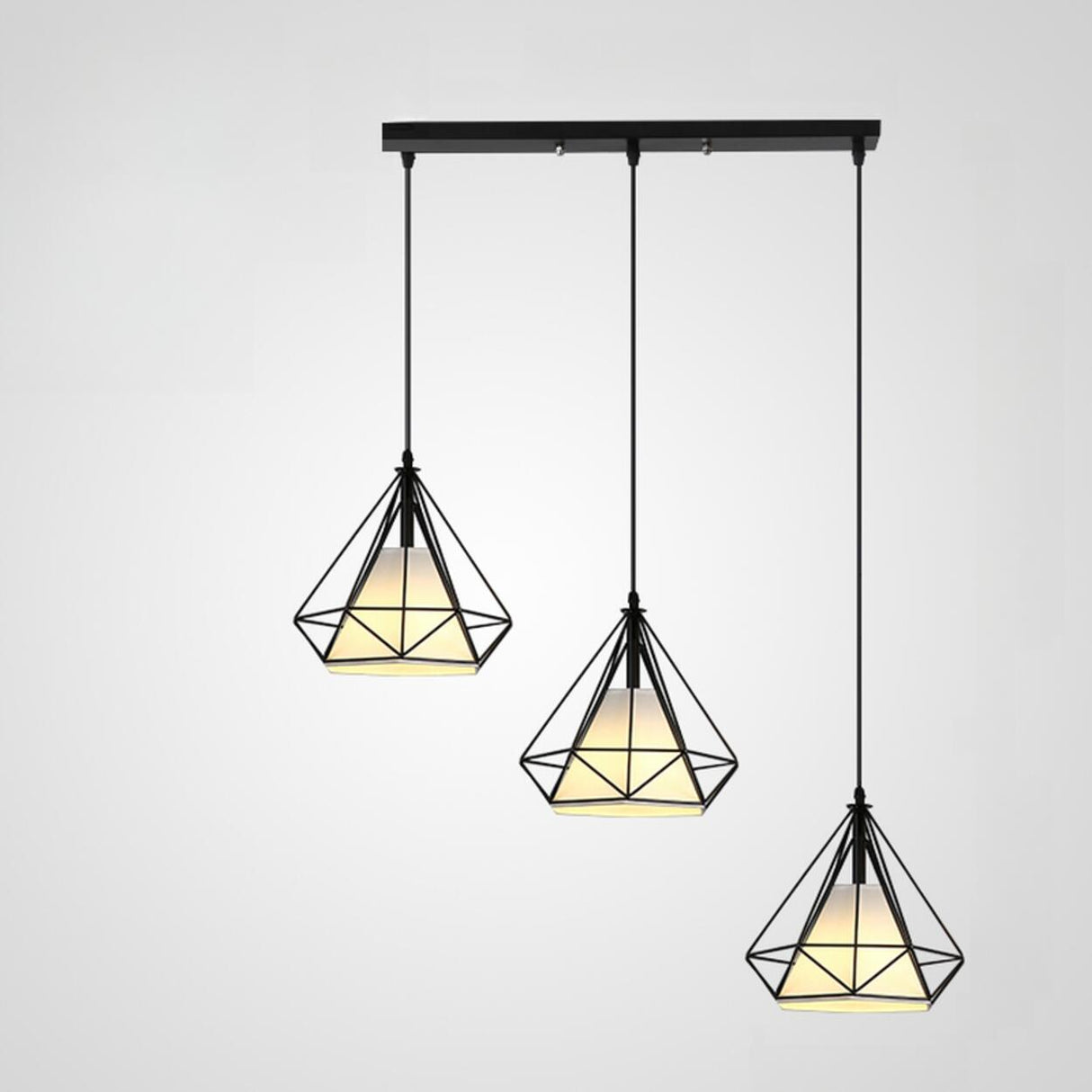 Modern 3-Light Sliver Geometric Island Pendant Light Image - 3