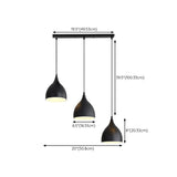 Modern 3-Light Sliver Geometric Island Pendant Light #size