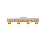 Modern 3-Light Wood Square Bathroom Vanity Light  Image - 16