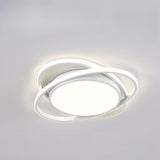 Modern 3 Lights Gold Metal Circle LED Flush Mount Light Image - 11