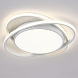 Modern 3 Lights Gold Metal Circle LED Flush Mount Light Image - 14