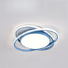 Modern 3 Lights Gold Metal Circle LED Flush Mount Light Image - 19