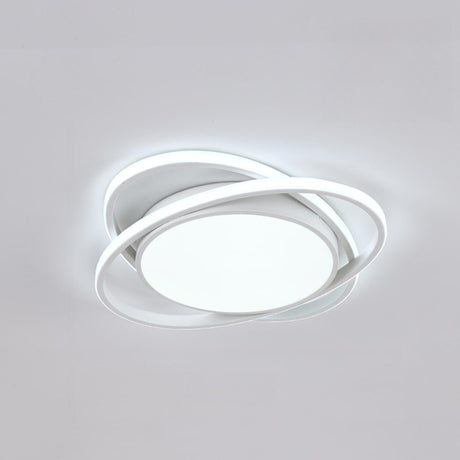 Modern 3 Lights Gold Metal Circle LED Flush Mount Light Image - 2