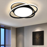 Modern 3 Lights Gold Metal Circle LED Flush Mount Light Image - 5