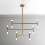 Modern 3 Tiers Linear Sputnik LED Pendant Chandelier Image - 5