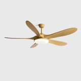 Modern 3 Wood Grain Blades Ceiling Fan with LED Light Image - 11