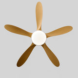 Modern 3 Wood Grain Blades Ceiling Fan with LED Light Image - 4