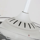 Modern 4 Blades Simple White Round Ceiling Fan Light Image - 12